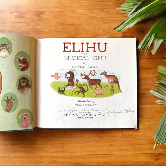 VINTAGE 1958 Elihu the Musical Gnu by Hannah Simons | Illustrations - Picture 5 of 10
